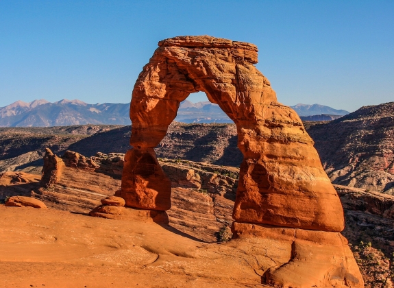 Arches National Park at nighttime