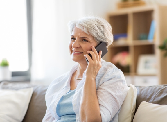 woman on phone