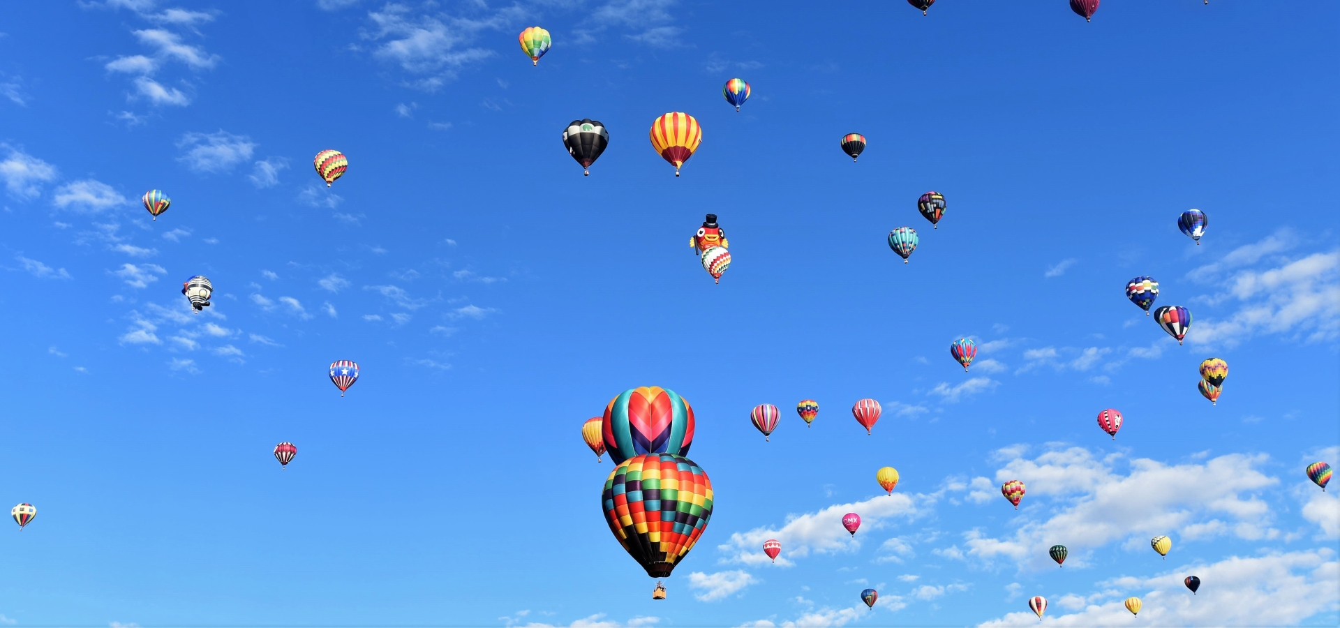 Morning view of the famous Albuquerque International Balloon Fiesta event